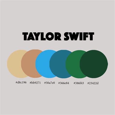 taylor swift albums colors